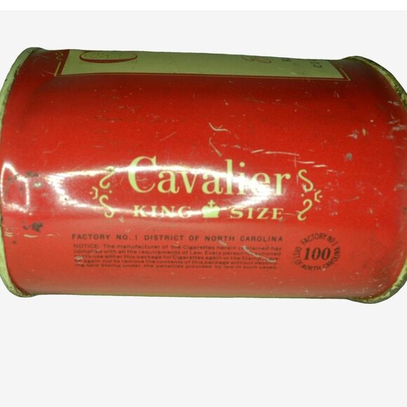 Cavalier 100's Cigarette Tin Vintage RJ Reynolds North Carolina Collectible - Picture 5 of 5